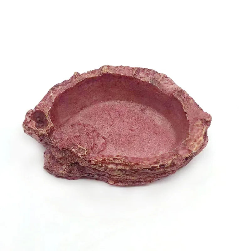 Pet Reptile Feeder Bowl Resin Aquarium Basin Food Water Pot Reptile Turtle Tortoise Scorpion Lizard Crabs Supplies Dropshipping