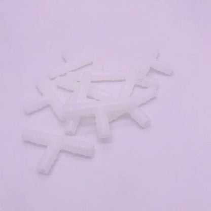 10pcs 8mm Plastic Aquarium Connectors Tee Straight T-shaped 3 Way Connector for Water Air Pump Fish Tank Aquarium Accessories