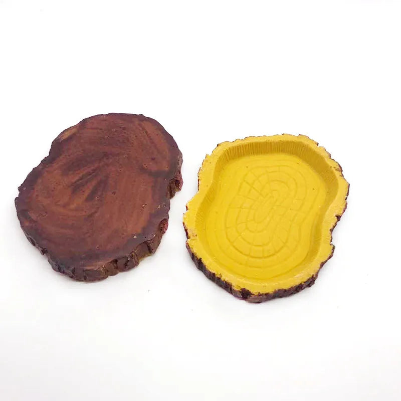 Pet Reptile Feeder Bowl Resin Aquarium Basin Food Water Pot Reptile Turtle Tortoise Scorpion Lizard Crabs Supplies Dropshipping
