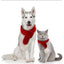 Solid Knitting Winter Pet Scarf for Dogs Christmas New Year Green Red Festival Cat Accessories Adjustable Plush Cozy Dog Collar