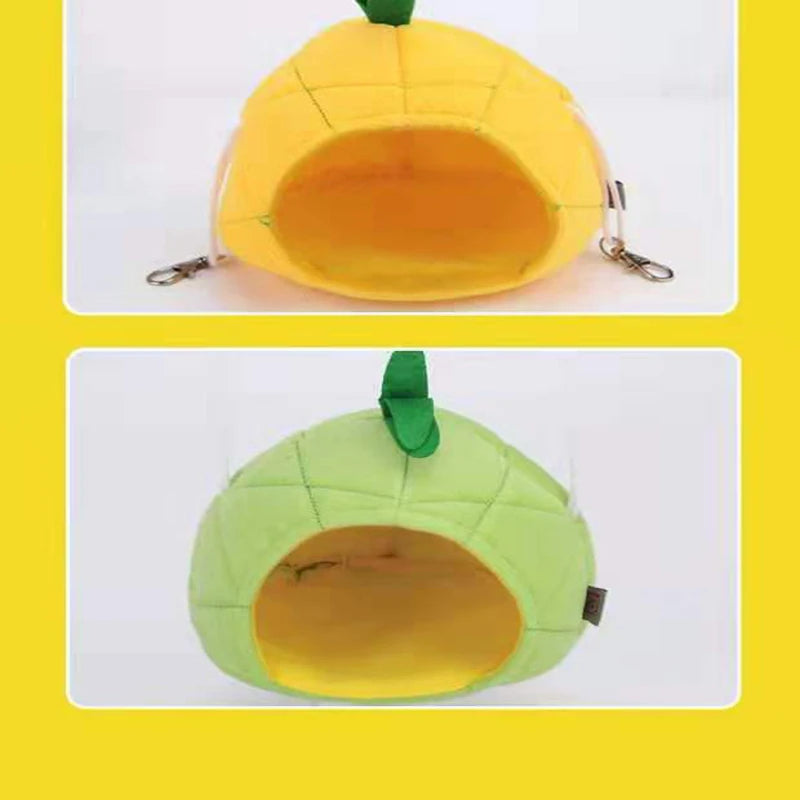 Hamster House Pet Cage Warm Coral Velvet Nest Cute Small Animal Bed House Guinea Pigs Hedgehogs Squirrels Mat House Cage