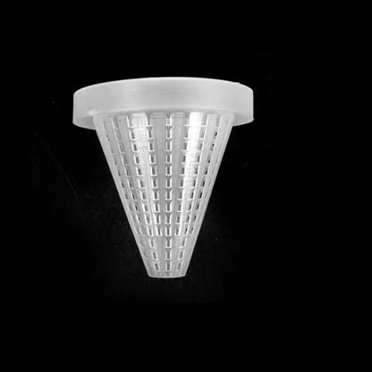 1pc Plastic Automatic Feeder With Suction Cup For Aquarium Red Worm Feeding Fish Tank Cone Live Food Tapered Hopper Basket New