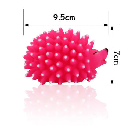 9.5cm Length Bite Resistant Pet Dog Squeaky Ball Toys for Dogs Hedgehog Shape Pet Dog Chew Toys Squeaking Funny Toys Pet Supply