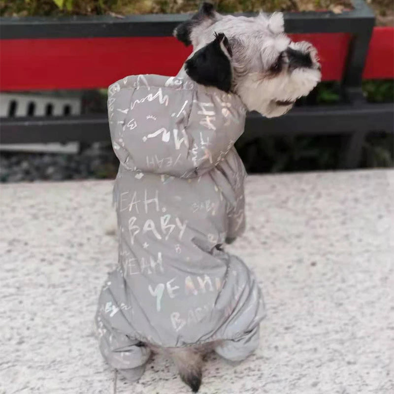 Overalls for Dogs Waterproof Winter Dog Jumpsuit Thick Fleece Cold Weather Jacket Coat Yorkie Chihuahua Small Medium Dog Clothes