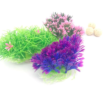 Artificial Wide Short Fish Tank Aquarium Plastic Plant Simulation Water Plants Grass For Fish Tank Aquarium Decoration Beautiful