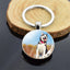 Animals Key Chains Siberian Husky Double Side Keychain Dog Photo Glass Cabochon Keyring Animals Jewelry