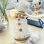Classic Dog Winter Sweater with Tie Thick Weaving Warm Pet Cat Clothing Lovely Princess New Year Coat Christmas Dog Clothes