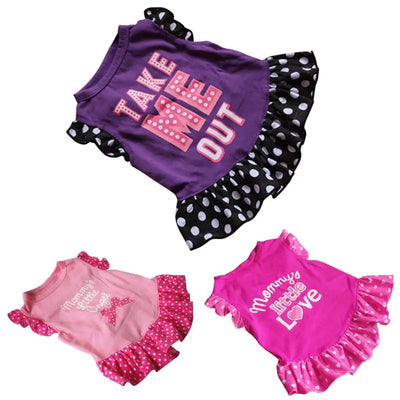 Small Dog Summer Dresses Vest Top Clothes Puppy Pet Dress Skirt Coat Apparel Pets Cats Dog Shirts Dog Vests Pet Supplies