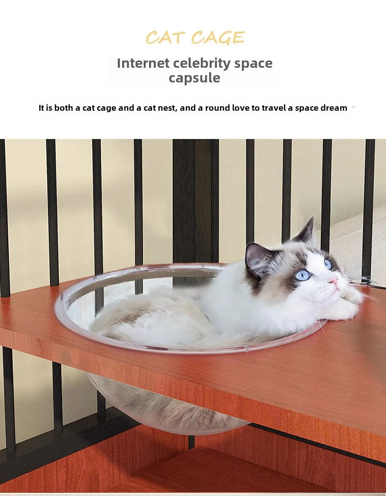 Pet Square Folding Foldable 3 Layer Big Cat Cage Villa Indoor Luxury 3 Tier Design Large Cage