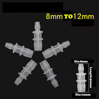 8/12/16mm 5pcs Aquarium Water Pipe Tube Adapter Outlet Inlet Hose Control Valve For Fish Tank Connectors  Acuario Accesorio New