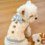 Classic Dog Winter Sweater with Tie Thick Weaving Warm Pet Cat Clothing Lovely Princess New Year Coat Christmas Dog Clothes
