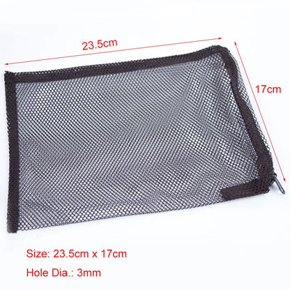 2pcs Polyester Filter Mesh Net Bag Aquarium Pond Filter Net Bag For Bio Ball Carbon Media Aquarium Fish Tank Isolation BlackBags