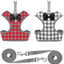 Plaid Dog Harness and Leash Set for Small Medium Dogs Cats Puppy French Bulldog Pet Bowtie Tuxedo Vest Harness