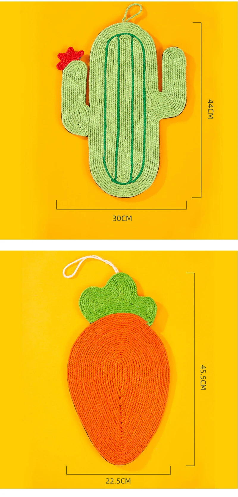 Natural Sisal Cat Scratching Board Fruit Carrot Cat Furniture Claw Sharpener Kitten Hanging Exercise Tool Quality Cat Scratcher