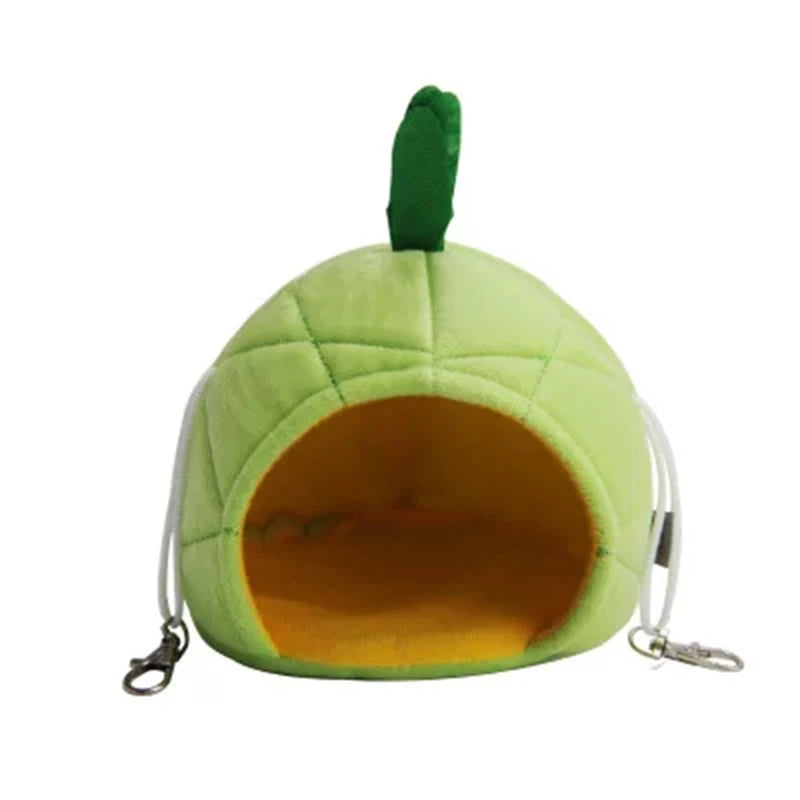 Hamster House Pet Cage Warm Coral Velvet Nest Cute Small Animal Bed House Guinea Pigs Hedgehogs Squirrels Mat House Cage