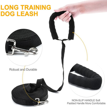 10m 15m 20m 30m Long Nylon Pet Dog Leash Obedience Recall Training Lead, Small Medium Large Dog Lanyard Tracking Rope