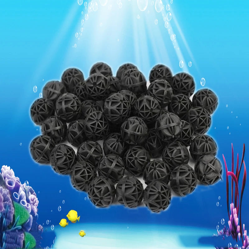 10/20/40/50/100Pcs Aquarium Filter Media Bio Balls Portable Wet Dry Cotton For Air Pump Canister Clear Water Biological Balls