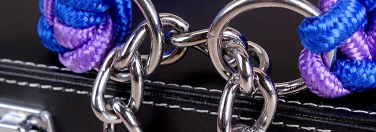 Wide Dog Collar Strong Nylon Rope Woven Limited Slip P Chain Collar for Medium Large Dogs German Shepherd Pit Bull Rottweiler