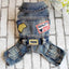 Spring Pet Dog Jumpsuit Denim Overalls for Dogs Plaid Jeans Jacket Pants Suit Onesies Small Dog Clothes Yorkie Chihuahua Apparel