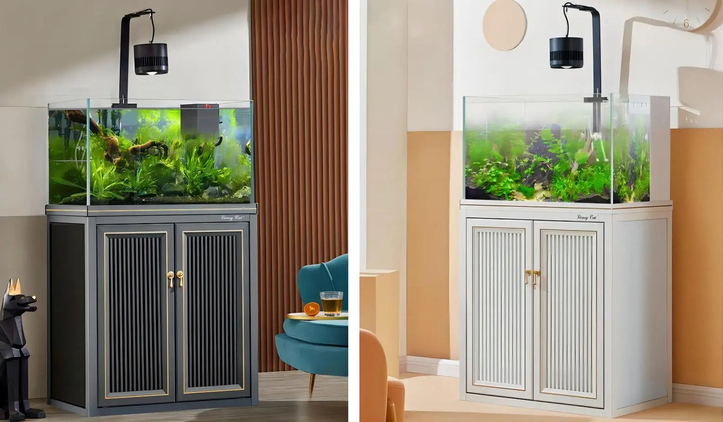 Large Vertical Extra Clear Glass Water Plant Ecological Fish Tank Wholesale Fish Tanks With Cabinet