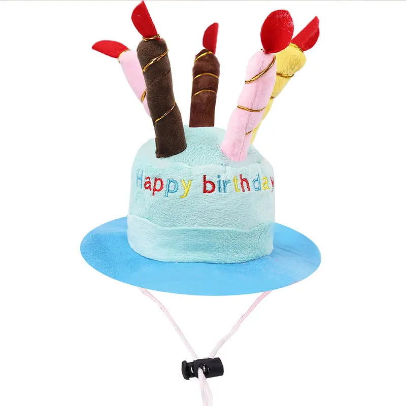 Pet Dog Happy Birthday Cat Hat with Candles Lovely Puppy Costume Headwear Festival Celebrate Pet Dog Accessories Wholesale