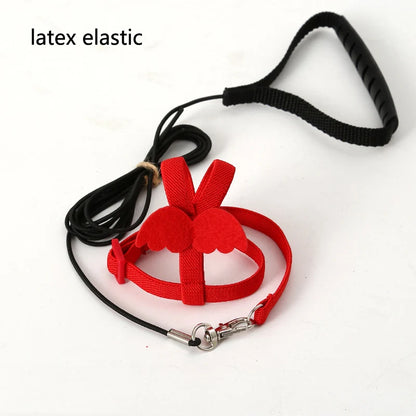 Pet Parrot Harness Adjustable Elastic Nylon Traction Rope Parrot Bird Flying Training Harness Leash Set for Small Medium Parrot