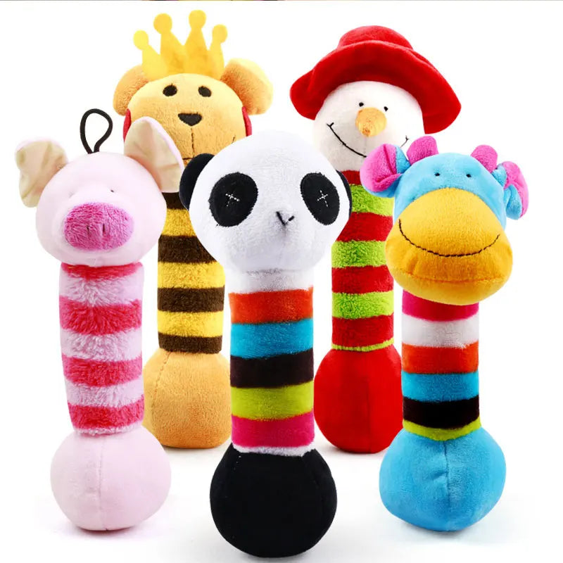 Multi Style Animal Dog Chew Toys Puppy Training Toy Interactive Accessory Soft Plush Teeth Cleaning Funny Lion Pig Pet Products