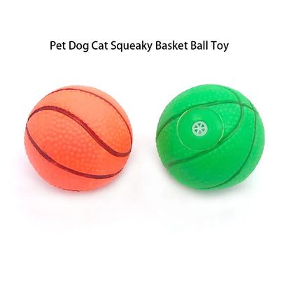 1Pcs Squeaky Basket Ball Pet Dog Toys Squeeze Sound Pet Cat Toy Dogs Toys for Small Medium Dogs Pets Toy Supplies Small Dogs
