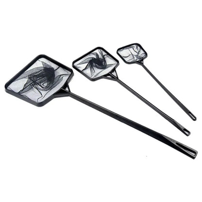 Black Aquarium Accessories Long Handle Square Aquarium Fish Tank Fishing Net Landing Net for Fish Durable Products Accessories