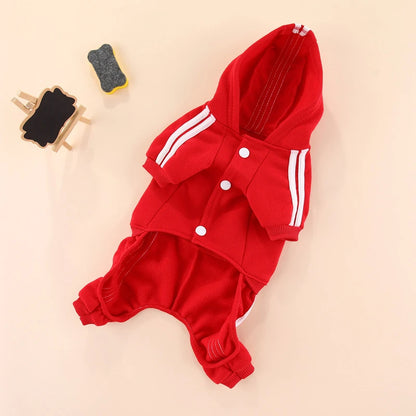 Spring Autumn Dog Hoodies Overalls for Dogs Chihuahua Yorkie Bulldog Tracksuit Dog Clothes for Small Dogs Sport Outfits Jumpsuit
