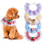 Romantic Lace Pet Dog Collar Bib Pearl Flower Princess Puppy Collar Necklace Candy Color Elastic Lace-Up Cat Bandana Accessories