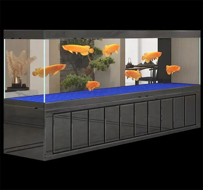 Wholesale Indoor Fish Custom Glass Aquarium Large Freshwater And Saltwater Fish Tank Full Set Frameless Fish Tank