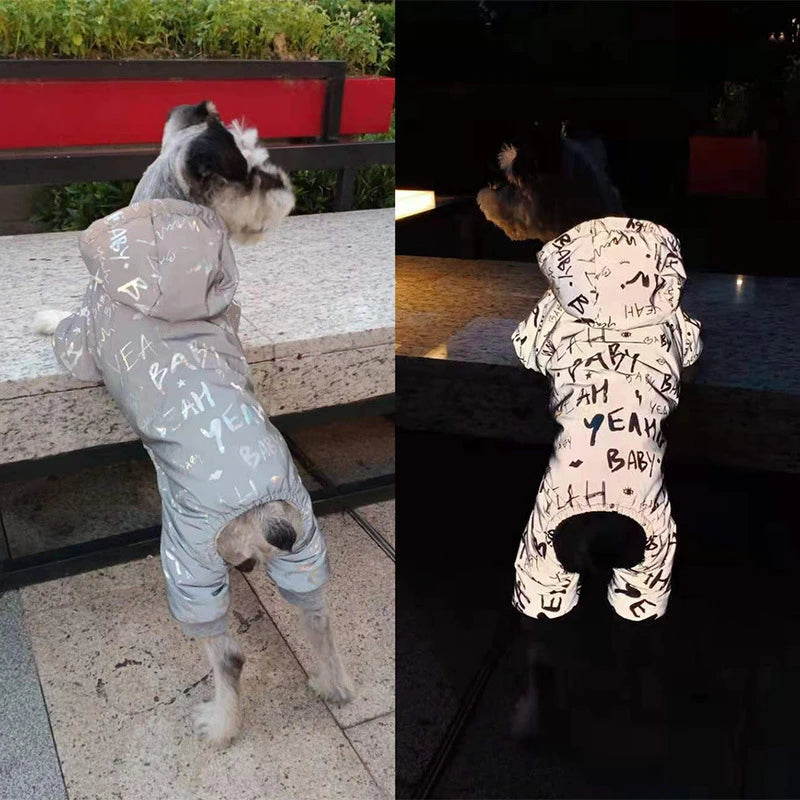 Overalls for Dogs Waterproof Winter Dog Jumpsuit Thick Fleece Cold Weather Jacket Coat Yorkie Chihuahua Small Medium Dog Clothes