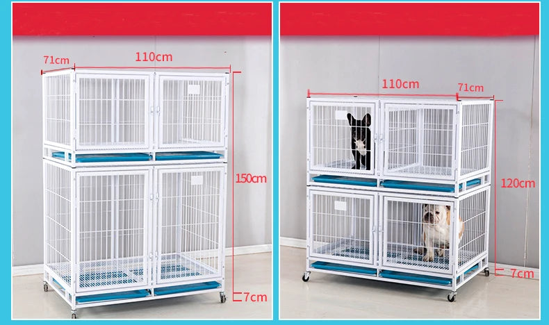 Heavy Duty Strong Pet Cage With Wheels For Dog Cat Bird