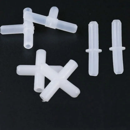 20pcs/lot 4mm Plastic Aquarium Connector Four Ways Fish Tank Air Pump Connector Control Valve Air Pipe Tube Accessories For Fish