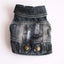 Pet Clothes for Small Medium Dogs Cool Dog Denim Jacket Puppy Sleeveless Dark Washed Jeans Costume Spring Lapel Pet Coat