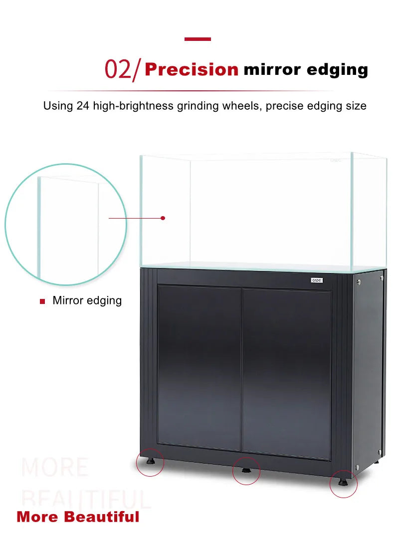 450L 119Gallon CADE Glass Aquarium Marine Fish Tanks With Cabinet