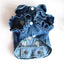 Pet Clothes for Small Medium Dogs Cool Dog Denim Jacket Puppy Sleeveless Dark Washed Jeans Costume Spring Lapel Pet Coat