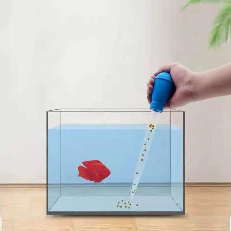 Portable Aquarium Dropper Pipette Cleaner Manual Tool Fish Tank Siphon Pump Water Changer Aquarium Pipette Supply tube28cm 30ml