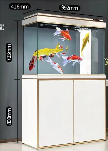 Filter aquarium living room Large  floor-to-ceiling glass fish tank ecological water-free aquarium