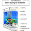Small and medium-sized ultra-white glass hot bending tank bullet large screen ecological goldfish tank aquarium