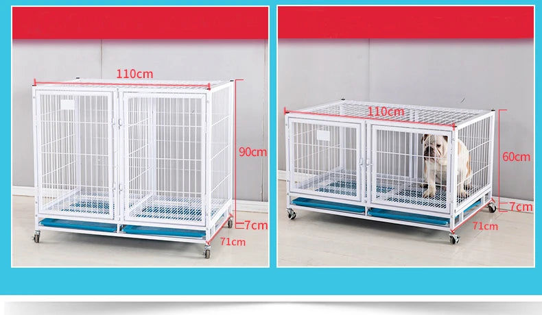 Heavy Duty Strong Pet Cage With Wheels For Dog Cat Bird