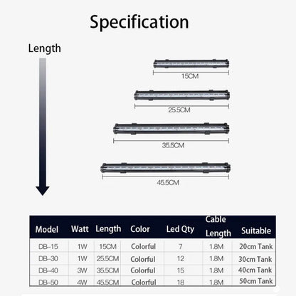 Aquarium LED Light Bubble Waterproof Fish Tank Lighting Underwater Fish Lamp Aquatic Decor Plant Lamp 100-240V 1W/2W/3W/4W