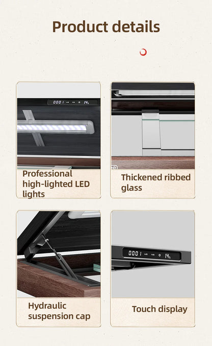YEE Hot Sale New Chinese Style  Multi Color Home Office Middle Large  Glass Aquarium Fish Tank