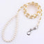 120cm 4ft Custome Pearl Beaded Dog Cat Leash Lead for Small Medium Dogs Puppy Wedding Birthday Party Pet Accessories