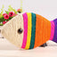 Colorful Pet Cat Interactive Fish ShapeToy Sisal Scratching Plate Kitten Playing Chew Scratch Catch Toy