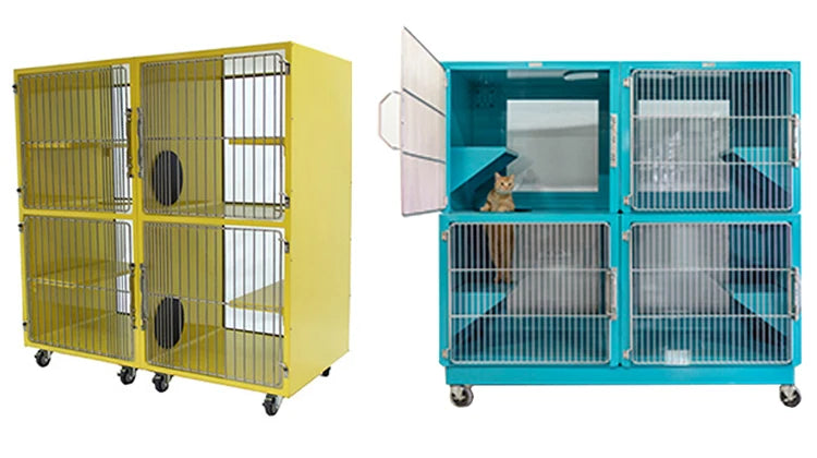 Powder Coated Double Stack Cat Condos/ Powder Coated Animal Suite