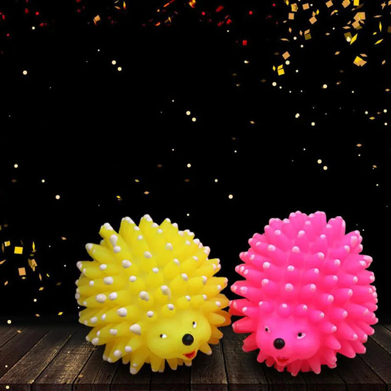 9.5cm Length Bite Resistant Pet Dog Squeaky Ball Toys for Dogs Hedgehog Shape Pet Dog Chew Toys Squeaking Funny Toys Pet Supply