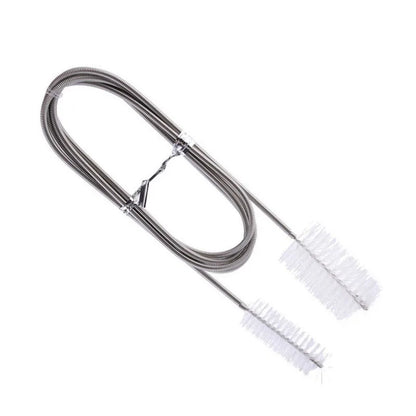 Aquarium Pipe Cleaning Brush Fish Tank Cleaner Tube Stainless Steel Water Filter Air Tube Flexible Double End Hose Accessories
