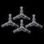 10pcs/lot 4mmPlastic Aquarium Connector 3 ways YShaped Fish Tank Air Pump Accessories Connectors Control Valve Air PipeTubes